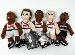Lot 5 2000s NBA Portland Trail Blazers Plush Buddy Toy Wallace Sabonis Davis 8" - Picture 1 of 14