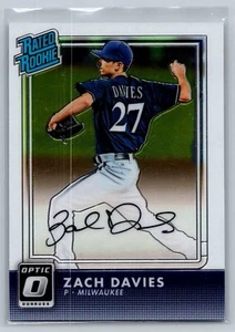 2016 Donruss Optic #RR-ZD Zach Davies Rated Rookies Firme - Foto 1 di 2