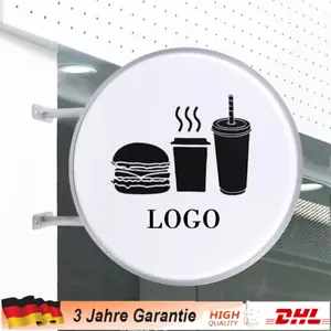 Rund 60cm LED Leuchtkasten Doppelseitig Leuchtreklame Nasenschild Lichtwerbung - Bild 1 von 14