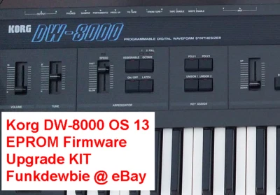Korg DW-8000 OS 13 EPROM Firmware Upgrade KIT / New ROM Final Update Chip DW8000 - Image 1 of 2