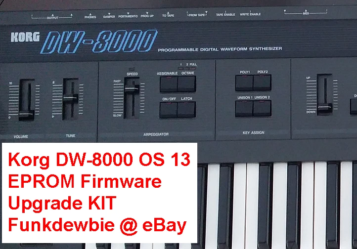 Korg DW-8000 OS 13 EPROM Firmware Upgrade KIT / New ROM Final Update Chip DW8000 - Image 1 of 2