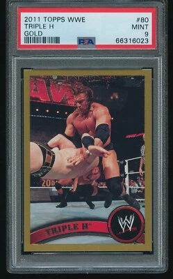 Triple H 2011 Topps WWE Gold #80 41/50 PSA 9 MINT - Image 1 of 2