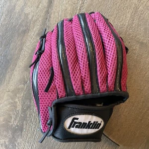 Franklin RTP 4007 Teeball Jugend Baseballhandschuh 9 1/2" RHT pink & schwarz NEU! - Bild 1 von 3