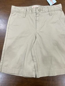 Boys Cat & Jack School Uniform Khaki Shorts 7 NWT - Picture 1 of 2