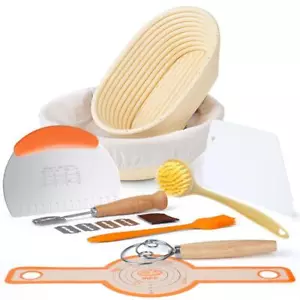 Bread Proofing Basket Set,10''Round & 9 Oval Sourdough Bread Baking Supplies - Picture 1 of 7