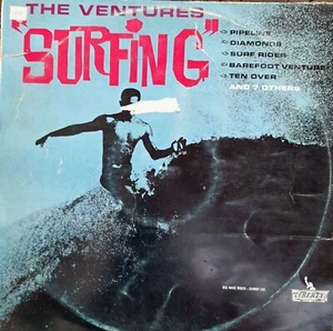 THE VENTURES Surfing Vinyl LP Surf Instrumental - Picture 1 of 2