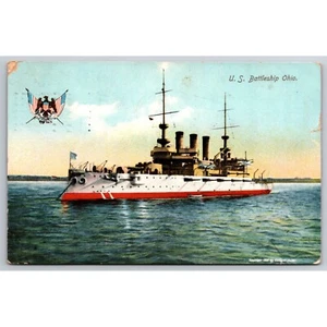 Postcard Antique US Battleship Ohio 0583 - Picture 1 of 2
