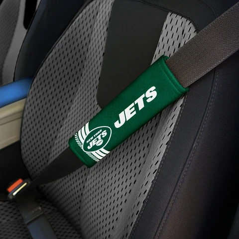 New York Jets Set of 2 Rally Design Premium Seat Belt Shoulder Pad Covers Cover