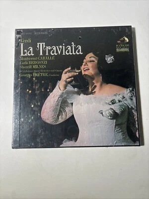 Verdi La Traviata Caballe / Bergonzi / Milnes /Cond. Pretre Opera 3 Record Box S - Image 1 of 4
