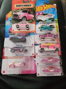 pink hot wheels lot with premium, 2 treasure hunts, 2 color Shifters, and glow - Picture 1 of 11