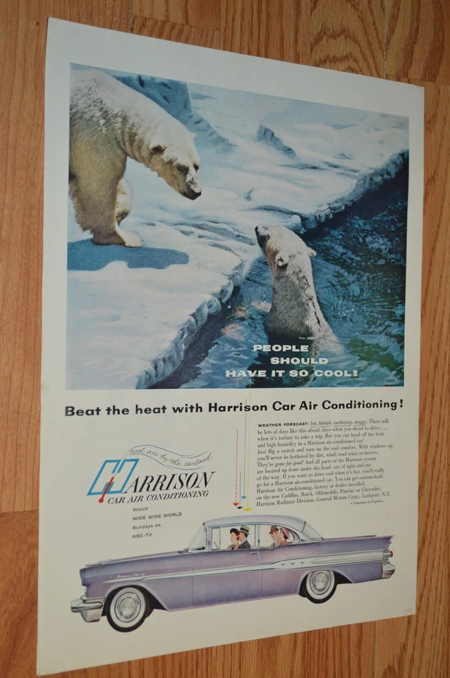 Pontiac Super Chief 1957 original gran anuncio vintage impreso anuncio 57 Foto 1 de 1