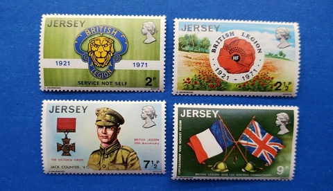 Jersey Stamps, Scott 53-56 Complete Set MNH Cover