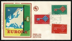 SE68 MONACO 1968 FDC Europe stamps silk cachet - Picture 1 of 1