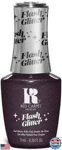 RC Red Carpet Manicure Fortify and Protect Deep Purple Glitter Gel Polish for - Picture 1 of 5