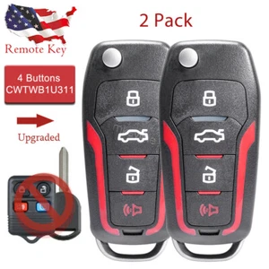 2 For 2005 2006 2007 2008 2009 Ford Mustang Keyless Entry Remote Fob Flip Key 4B - Picture 1 of 9