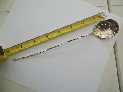 PICARETA E COLHER PRATA ESTERLINA OLIVA 8"" - Imagem 1 de 3