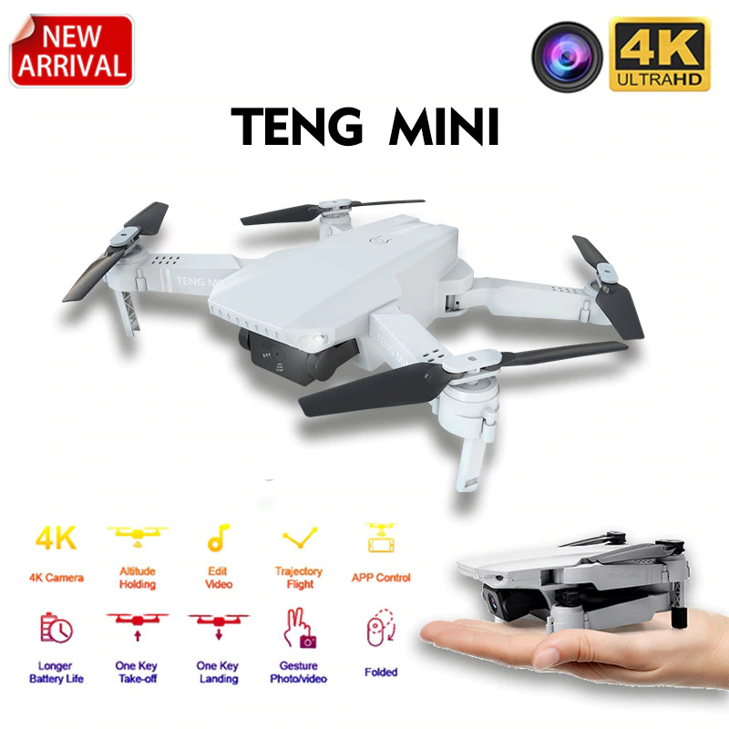 TENG MINI KF-609 Drone 4K HD Camera and FPV Stable Height Fly Quadcopter Bundle!