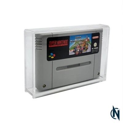 CARDNAX Acryl Case für SNES Spiele Modul - UV-Schutzbox Case für Nintendo SNES Kassette