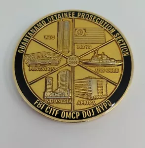 FBI Guantanamo Detainee Prosecution NYPD DOJ CITF Challenge Coin Gitmo OCMP WTC - Picture 1 of 5