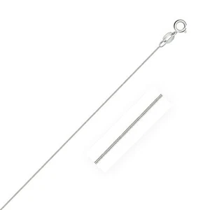Collar unisex de cadena Foxtail de oro blanco de 14 K de 0,9 mm de ancho 16""-20"" pulgadas de largo - Imagen 1 de 3