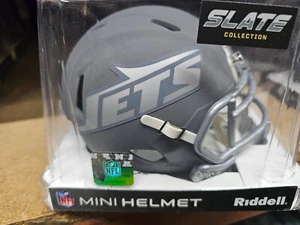 NEW YORK JETS SLATE Helmet Riddell Replica Mini Speed Style Alternate - Picture 1 of 4