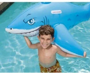 H2Ogo Ride On Shark Inflatable Pool Float Summer beach blow up sharky kids fish - Picture 1 of 6