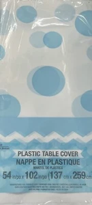 Blue Plastic Tablecloth Blue Table Cover Pastel Blue Chevron Pattern 54 x 102 - Picture 1 of 2