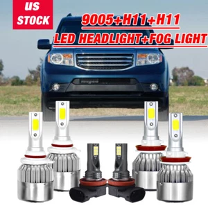 For Honda Pilot 2006-2018 Combo LED Headlight High Low Beam Fog Light 6x Bulbs - Bild 1 von 12