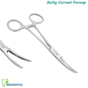 Pinza para mosquitos pinzas de cierre hemostato quirúrgico curvo Kelly Forceps Curved - Imagen 1 de 3