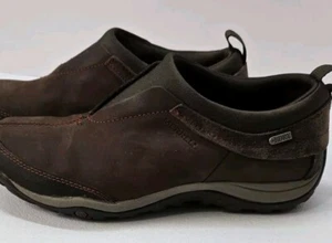 Merrell  Women Sz 7 Comfort Quick Dry Leather Shoes Flat Slip On Brown - Picture 1 of 9