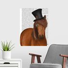 Horse Top Hat And Monocle Poster Art Print, Horse Home Decor