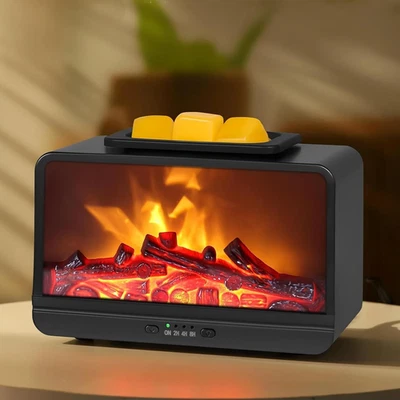 Flame Fireplace Wax Melt Warmer,Scentsy Wax Warmer with Timer, Electric Wax Warm - Image 1 of 4