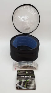 Flexz Fitness Weight Lifting Belt XL 36-42in Blue 10mm Leather Lever Buckle NEW - Picture 1 of 14