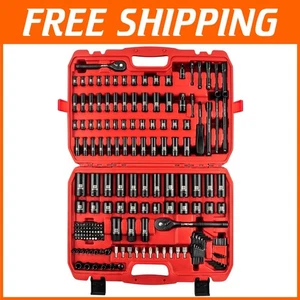 Master Mechanic 186-Piece Socket Set with Ratchet Wrench - Foto 1 di 11
