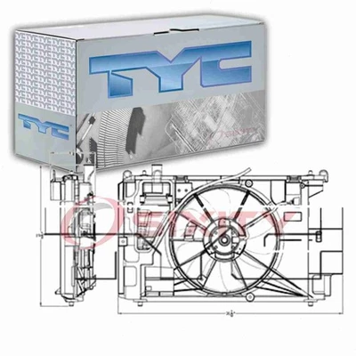 TYC Dual Radiator & Condenser Fan Assembly for 2012-2015 Toyota Prius C xc - Image 1 of 4