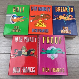 Dick Francis Book Lot 5 Hardcover Horse Racing Jockey Mystery Crime Thriller - Picture 1 of 22