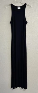 LNA Womens Sleeveless Slip On Maxi Dress Black Ribbed Tank Size XS - Picture 1 of 7