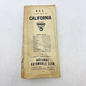 1939 N.A.C. Road Map of California – National Automobile Club San Francisco LA - Picture 1 of 8