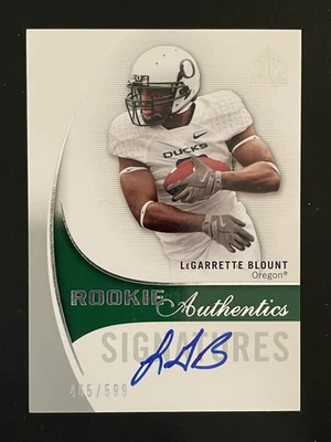 2010 SP Authentic Signatures #168 LeGarrette Blount 465/599 Auto RC Rookie - Image 1 of 2