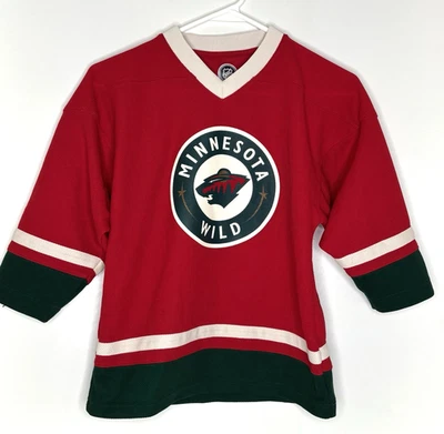 Camiseta de hockey Minnesota Wild niño joven M mediana 8/10 #11 rojo Zach parise Foto 1 de 4
