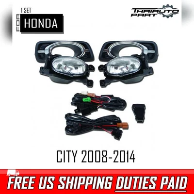 Set W/Bulbs Fog Lamp Spot Light Halogen For Honda City GM Sedan 2008-2013 - Image 1 of 4
