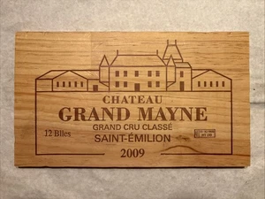 1 Rare Wine Wood Panel Chateau Grand Mayne Vintage CRATE BOX SIDE 10/25 644 - Picture 1 of 2