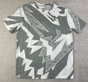 NEW Air Jordan Essentials T-Shirt Men's Large White Gray Short Sleeve Jumpman - Picture 1 of 8