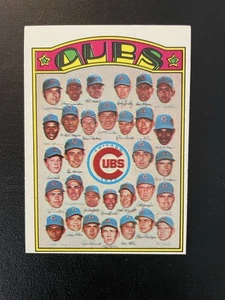 1972 Topps Card #192 Chicago Cubs Team Card Ernie Banks (HOF) - Picture 1 of 2
