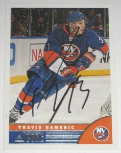 TRAVIS HAMONIC SIGNED 13-14 SCORE NEW YORK ISLANDERS CARD AUTOGRAPH AUTO!! - Picture 1 of 1