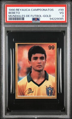 Reyauca Campeonatos Mudiales de Futbol Gold 99 Bebeto 1990 PSA 3 Pop 1 Highest Foto 1 de 2