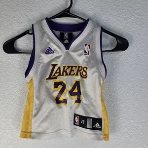 RARE Adidas Kobe Bryant #24 Los Angeles LA Lakers Jersey Toddler 2T White - Picture 1 of 5