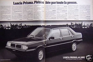 PUBLICITÉ 1984 LANCIA PRISMA PLÉBISCITÉE PAR TOUTE LA PRESSE - ADVERTISING - Imagen 1 de 1