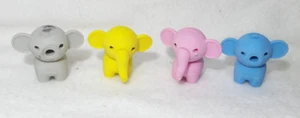 LOT DE FIGURINES ÉLÉPHANTS EN GOMME LES TROMPES S'ENLÈVENT - Imagen 1 de 3