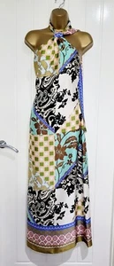 ZARA size 10 12 M NEW RRP£50 satin multi patchwork midi slip dress occasion - Picture 1 of 7